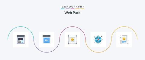 web pack flat 5 icon pack incluindo blogger. rede. 3d. Internet. flecha vetor