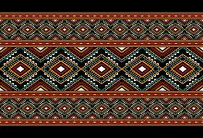 design tradicional geométrico étnico oriental sem costura padrão para fundo, tapete, papel de parede, roupas, embrulho, batik, tecido, vetor, ilustração, estilo bordado. vetor