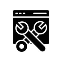 manutenção vetor ícone design desenvolvimento glifo eps 10 arquivo