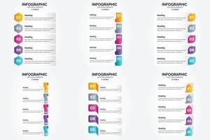 use este conjunto de infográficos de ilustração vetorial para anunciar em um folheto. folheto. ou revista. vetor