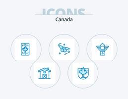 design de ícones do pacote de ícones azuis do Canadá 5. Canadá. claro. célula. rua. Comida vetor