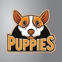 logotipo da mascote de cachorros vetor