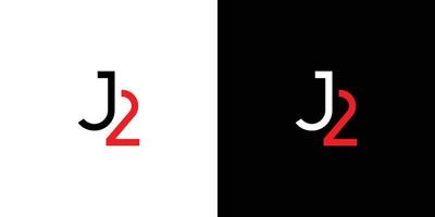design de logotipo de letra j2 exclusivo e moderno 4 vetor