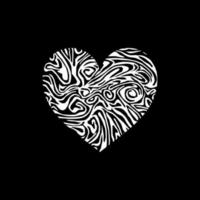 abstrato em forma de coração. ilustração de amor para ícone, símbolo para ilustração de arte, pictograma, logotipo ou elemento de design gráfico. ilustração vetorial vetor