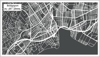 Mapa da cidade de Bridgeport EUA em estilo retrô. mapa de contorno. vetor