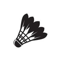 ícone de peteca e raquete, design de ilustração de logotipo vetor