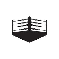 logotipo do ringue de boxe, design de ilustração vetorial ícone vetor