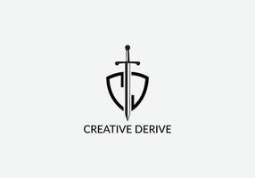 modelo de design de logotipo moderno inicial de carta cd criativa abstrata vetor