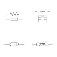 vetor de logotipo do resistor