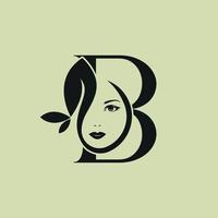 ilustração vetorial da letra b do logotipo de beleza do monograma vetor