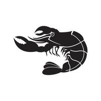 logotipo de camarão lomster, design de ilustração vetorial de ícone vetor