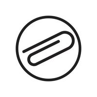 design de logotipo de ilustração vetorial de ícone de clipe de papel vetor