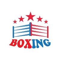 logotipo do ringue de boxe, design de ilustração vetorial ícone vetor