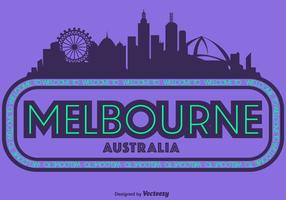 Ilustração vetorial de Melbourne City Skyline vetor