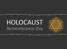 ilustração vetorial do dia da lembrança do holocausto, 27 de janeiro vetor