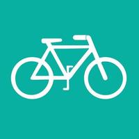 uma bicicleta. vetor de ícone de bicicleta. o conceito de ciclismo. sinal para ciclovia. estilo plano moderno para design gráfico, logotipo, site, mídia social, interface do usuário, aplicativo móvel