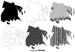 O conjunto de mapas vetoriais Bronx vetor