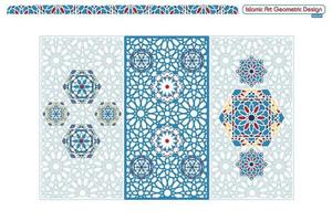 vetores de gráficos de design geométrico de arte islâmica