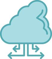 ícone de vetor de armazenamento em nuvem