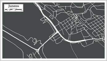 mapa da cidade de junho eua em estilo retrô. mapa de contorno. vetor