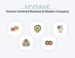 negócios centrados no ser humano e linha de empresa moderna cheia de ícones pack 5 design de ícones. alto falante. espaço. forma. polígono. gangue vetor