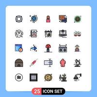 25 ícones criativos, sinais modernos e símbolos de ghoul rupee girl office money office editable vector design elements