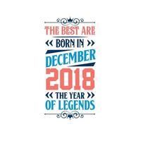 os melhores nasceram em dezembro de 2018. nascido em dezembro de 2018 o aniversário da lenda vetor
