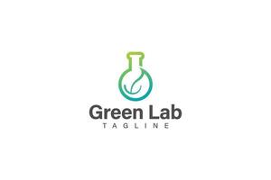 design de vetor de logotipo de laboratório verde