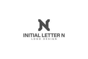 vetor de design de logotipo de letra inicial n de monograma