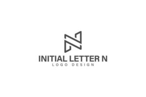 vetor de design de logotipo de letra inicial n de monograma