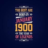 best nasceu em janeiro de 1900. nasceu em janeiro de 1900 a lenda aniversário vetor