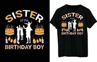 design de camiseta de feliz aniversário vetor