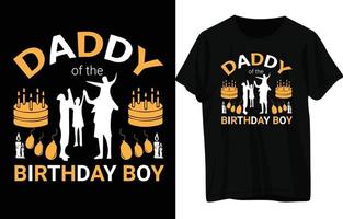 design de camiseta de feliz aniversário vetor