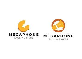 modelo de design de logotipo de megafone vetor