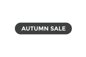 modelos de banner da web de botão de venda de outono. ilustração vetorial vetor
