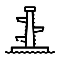 ilustração vetorial de ícone de linha de torre pulando vetor