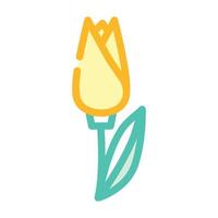 ilustração em vetor ícone de cor de flor tulipa