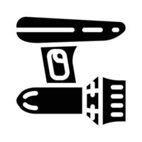 ilustração em vetor ícone de glifo de scooter aqua