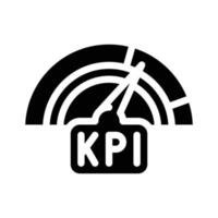 ilustração em vetor ícone glifo de gerenciamento de negócios kpi