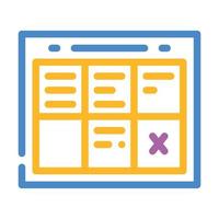 calendário para planejamento de ilustração vetorial de ícone de cor de reunião vetor