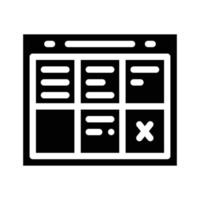 calendário para planejar a ilustração em vetor ícone glifo de reunião
