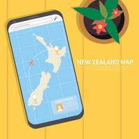 Ilustração grátis do mapa da Nova Zelândia vetor