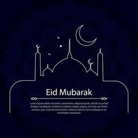 design de banner de postagem eid mubarak para desejos, mensagens, impressão, papéis de parede, fotos e cartões comemorativos vetor