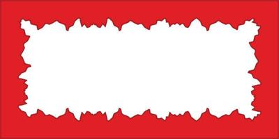 moldura vermelha sobre fundo branco. modelo de banner de venda. conceito de moldura de corte de papel vetor