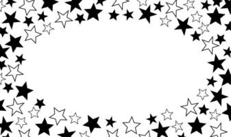 quadro de estrelas ovais com espaço de cópia para o seu texto ou design vetor