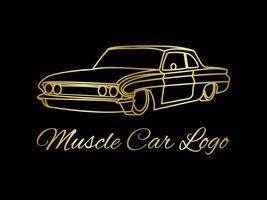 ilustração de design gráfico vetorial de um logotipo de muscle car americano vetor