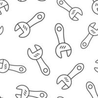 ícone de chave inglesa em estilo simples. ilustração em vetor chave chave inglesa em fundo branco isolado. conceito de negócio padrão sem emenda de equipamento de reparação.