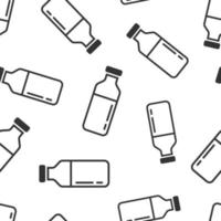 ícone de leite de garrafa em estilo simples. ilustração em vetor balão em fundo branco isolado. conceito de negócio de padrão sem emenda de recipiente de bebida.