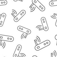 ícone do roteador wi-fi em estilo simples. ilustração vetorial de banda larga em fundo branco isolado. conceito de negócio de padrão sem emenda de conexão com a internet. vetor