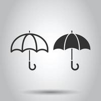 ícone de guarda-chuva em estilo simples. ilustração vetorial de guarda-sol em fundo branco isolado. conceito de negócio de copa. vetor
